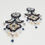 Miniaturbild: Ohrringe Bollywood blau, silber Ed. 2