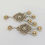 Miniaturbild: Ohrringe Dreiblatt Mini, silber, gold Ed.2
