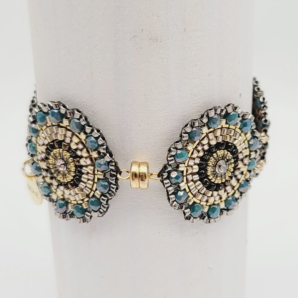 Miniaturbild: Armband Barbabella gold/rose, petrol