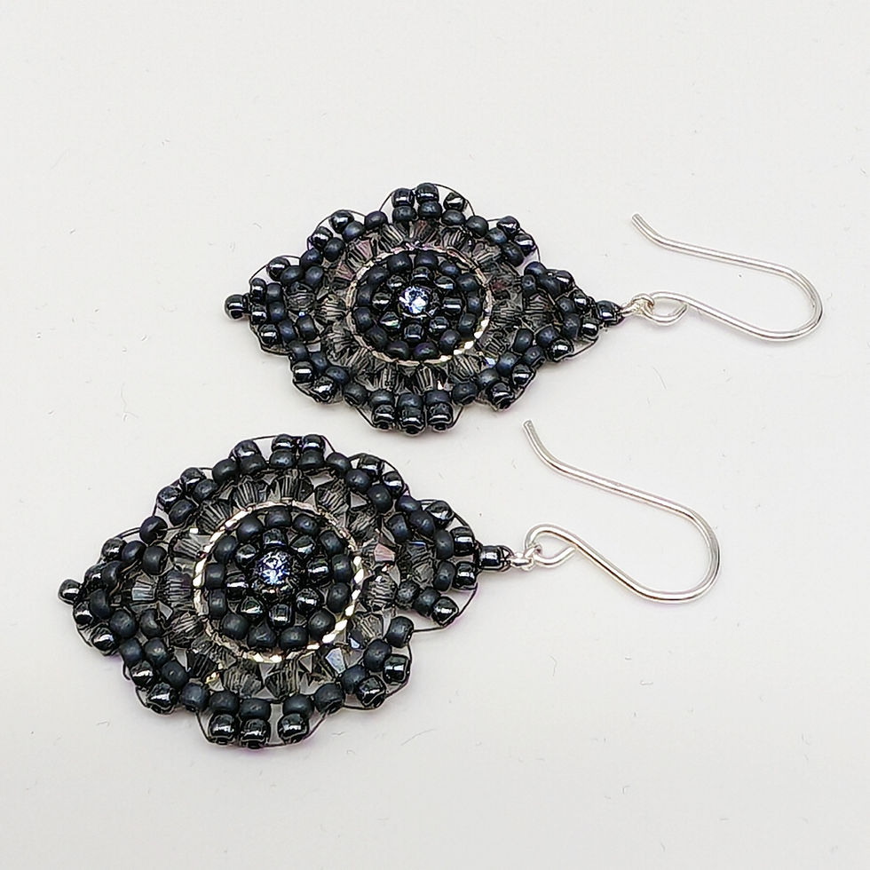 Miniaturbild: Ohrringe Keinblatt  blau, silber