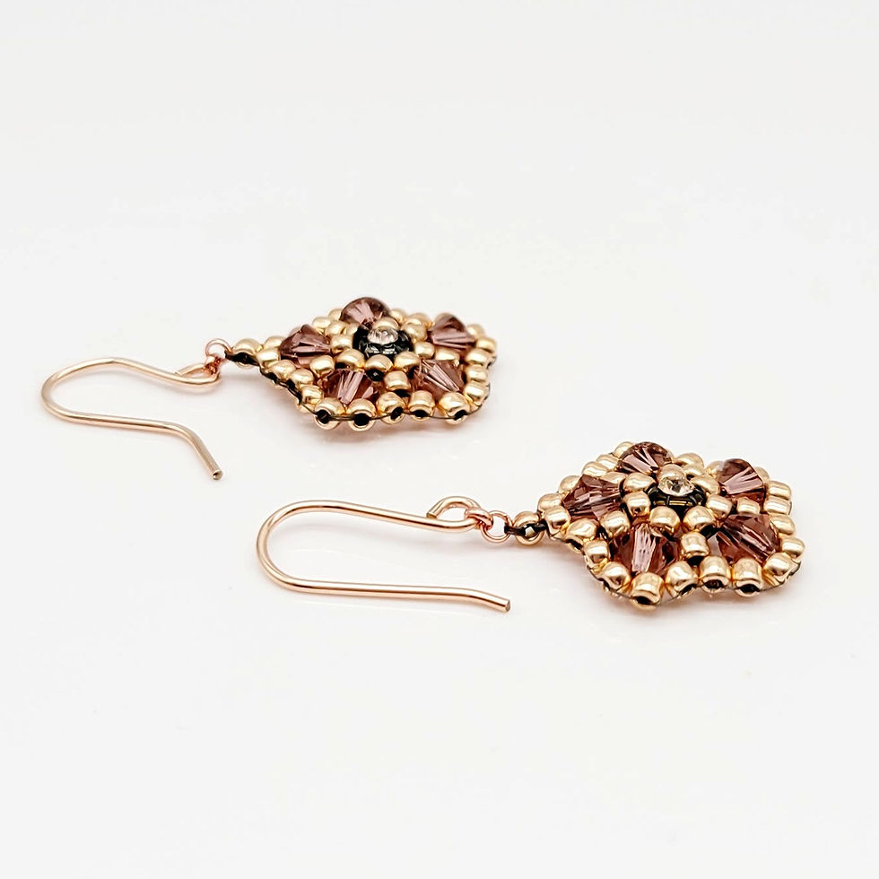 Miniaturbild: Ohrringe Mini Swarovski vintagerosa, rosegold