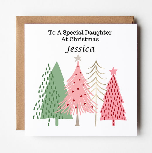 Personalised christmas card daughter clearance