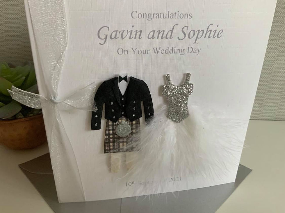 Personalised Scottish Wedding Card