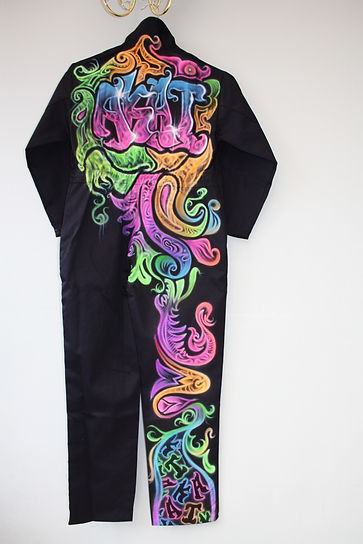 airbrush graffiti spray textile art