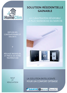 Solution résidentielle climatisation Gainable à Aix en Provence et Toulon