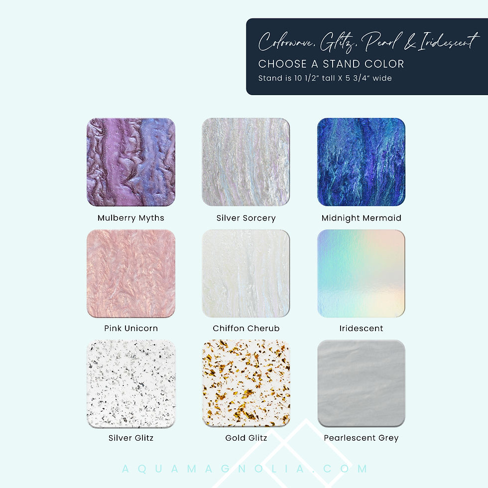 colorwave, pearlescent and iridescent acrylic