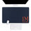 Thumbnail: navy blue and orange desk pad