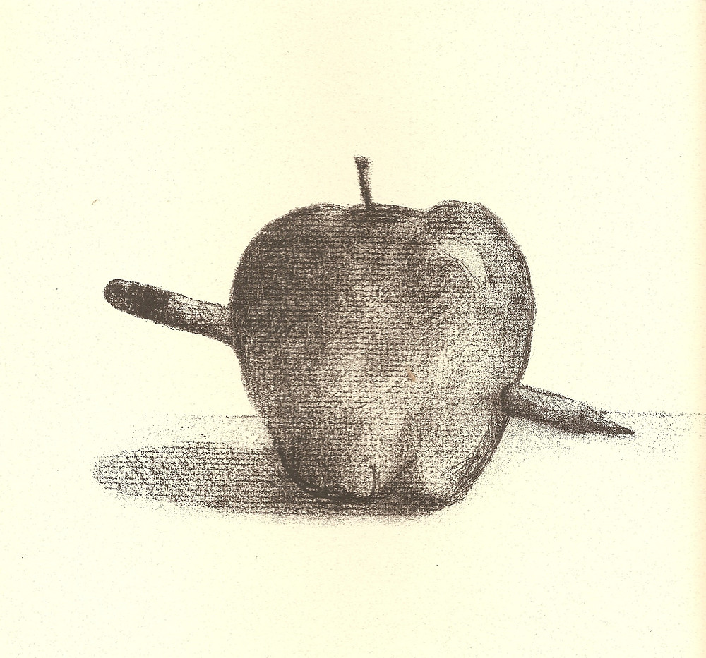 Foto: "Manzana escrita", Serigrafía