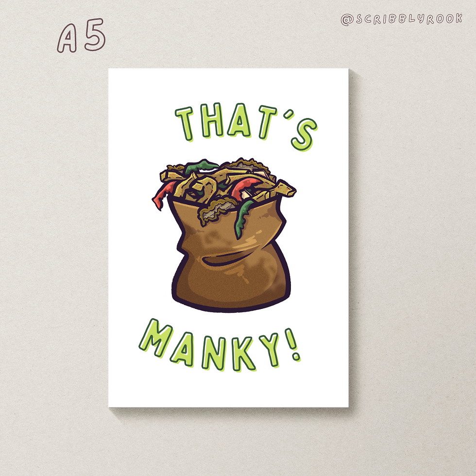 That's Manky! Spice Bag - A5 Art Print