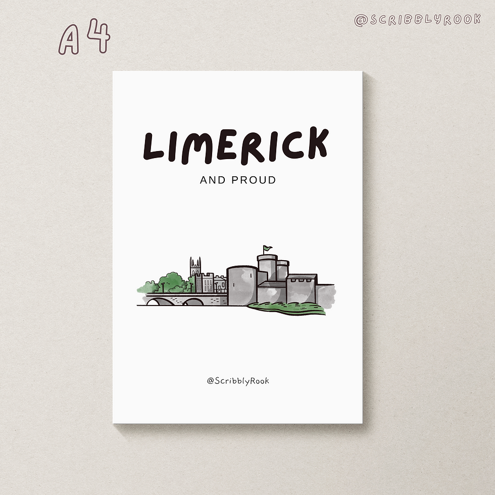 A4 Limerick and Proud Art Print, Limerick