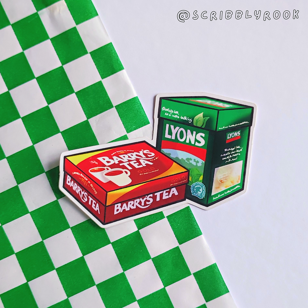 Irish Tea boxes VINYL STICKER