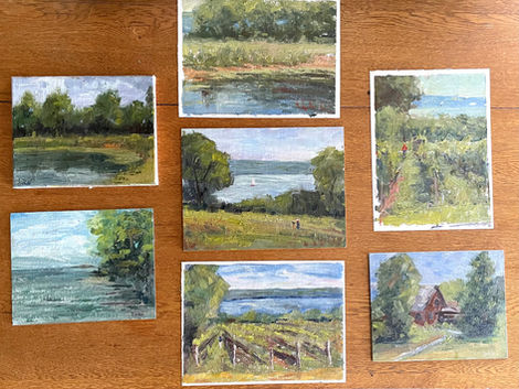 Paintings from a weekend Plein air painting