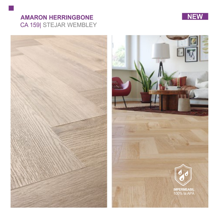 Покрытие для пола SPC ARBITON Amaron Herringbone Дуб WEMBLEY, CA159