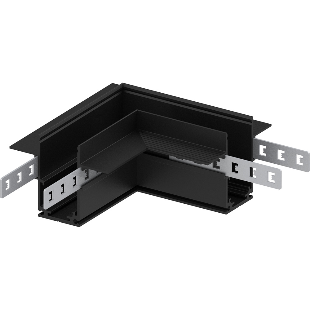 FN LD2004 L-connector negru 100*100mm, pentru sina FN CABM1001