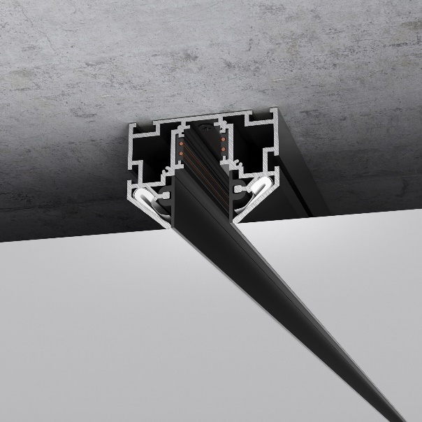 Șină magnetică 48V, 2 m, tavan extensibil, Feron CABM1005, negru