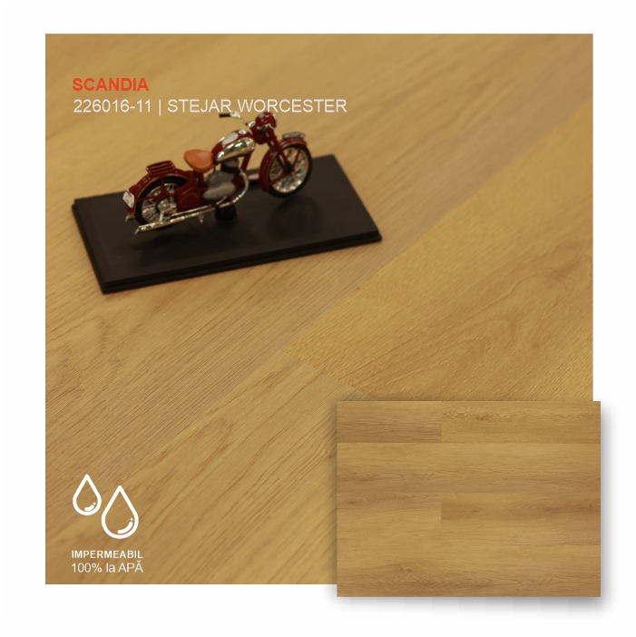 Pardoseala SPC STONEWOOD, 226016-11 Stejar Worcester, colecția SCANDIA