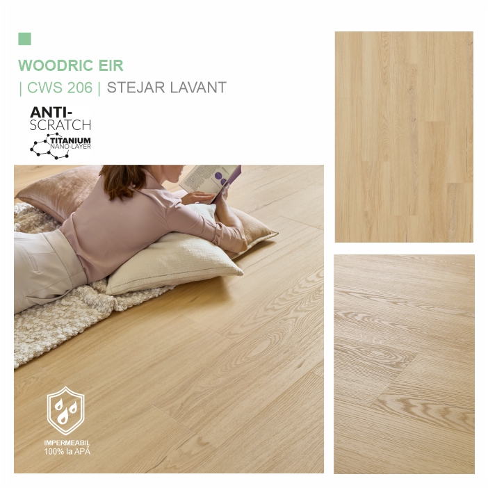 Pardoseala SPC, Stejar Lavant, ARBITON colecția WOODRIC EIR CWS 206