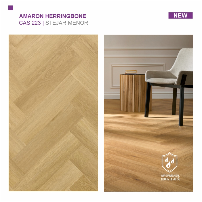 Пол SPC ARBITON Amaron Herringbone EIR, STEJAR MENOR, CAS 223