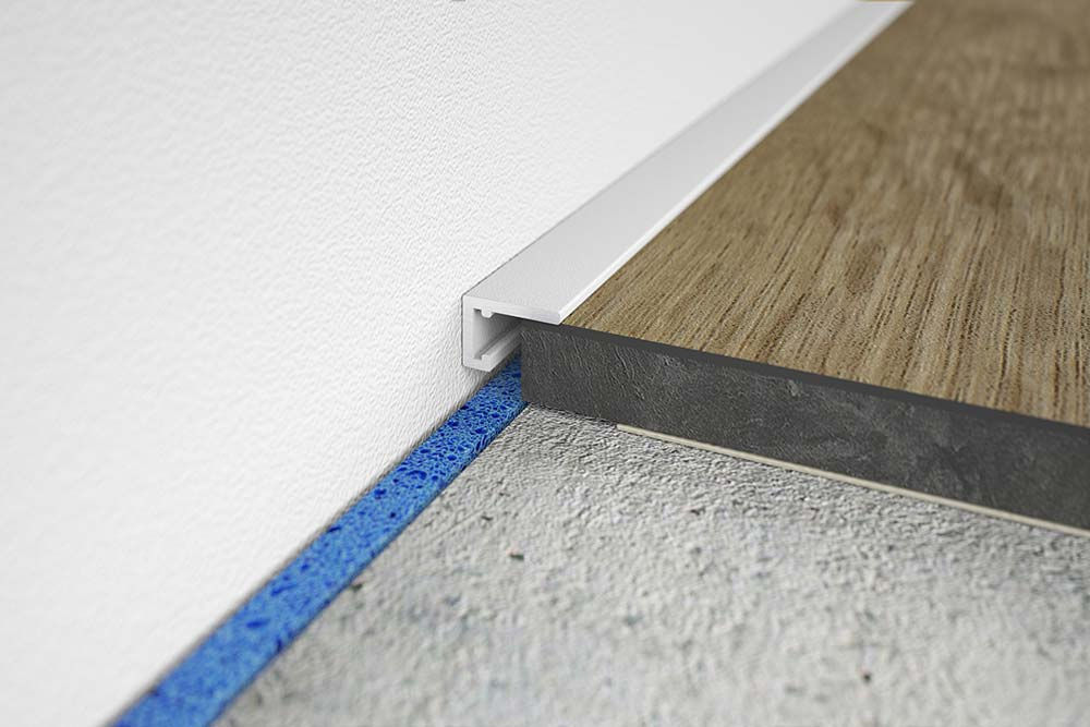 Miniplinta minileiste® AL10X5, alb cu structură fină, profil decorativ din Austria