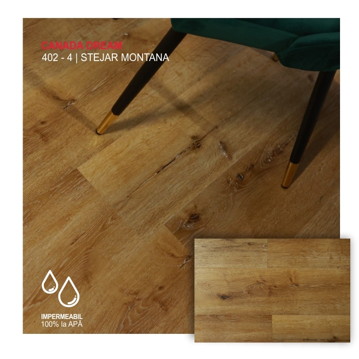 Pardoseala SPC STONEWOOD, 402-4 Stejar Montana, colecția CANADA DREAM