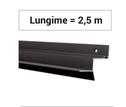 UB3-V2, Profil de tip ascuns pentru tavan, Negru Matt, 2,5m