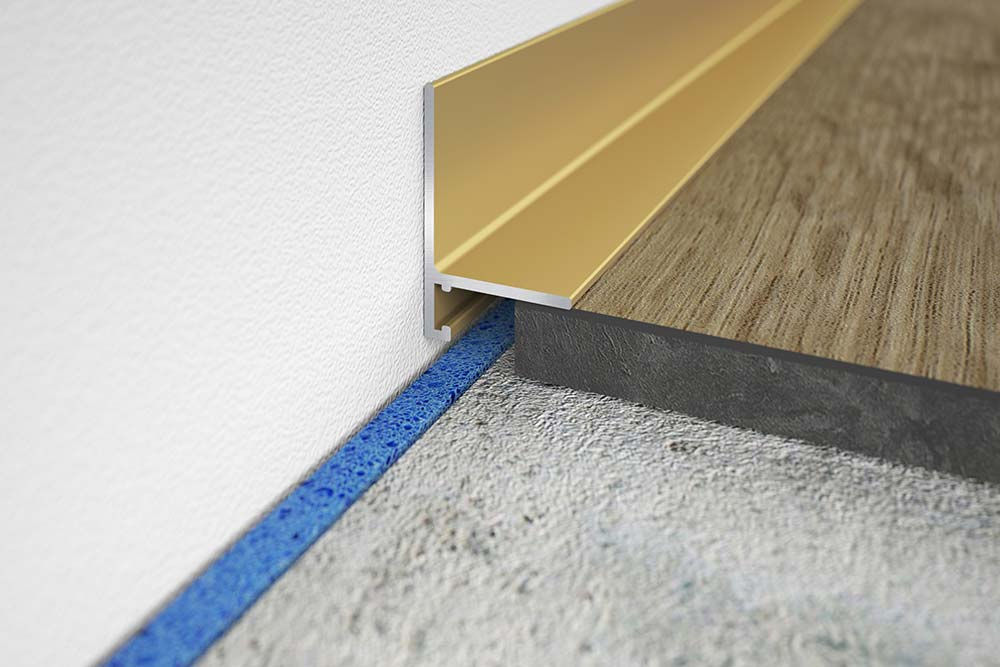 Miniplinta minileiste® SL16X5, Aur mat EV3, profil decorativ din aluminiu