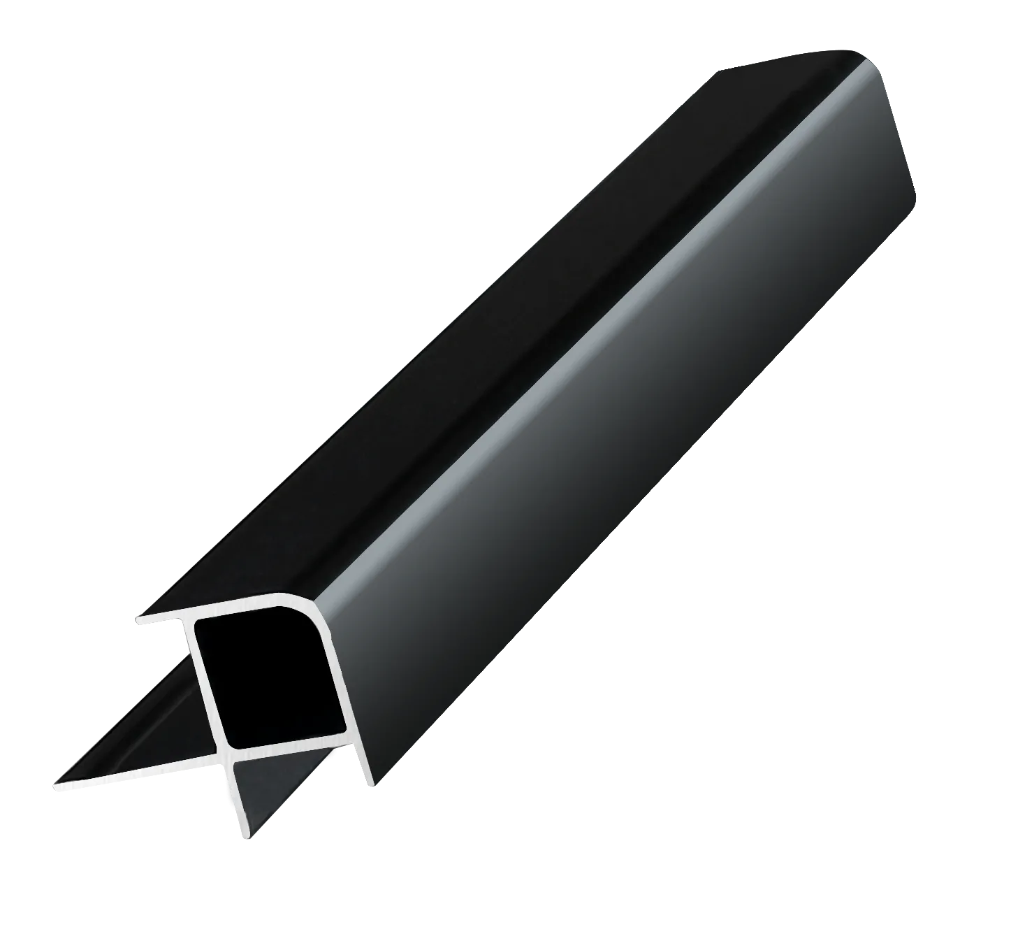 Профиль Conexiuni 5519 Black — чёрный алюминий WPC