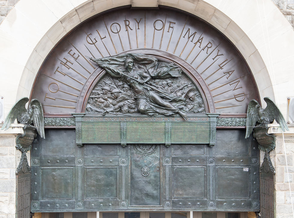 The Story of the Memorial Tablets and Massive Bronze Doors at the Fifth Regiment Armory in Baltimore