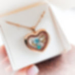 Gold Classic Heart Shaped Locket necklace with charms
