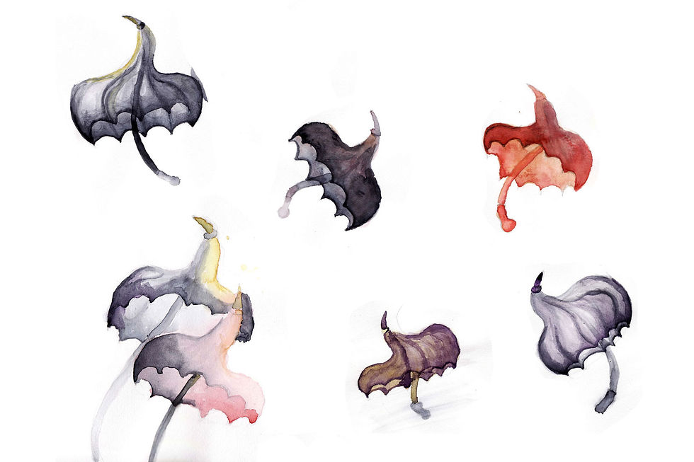 Jellyfish Umbrella sketches