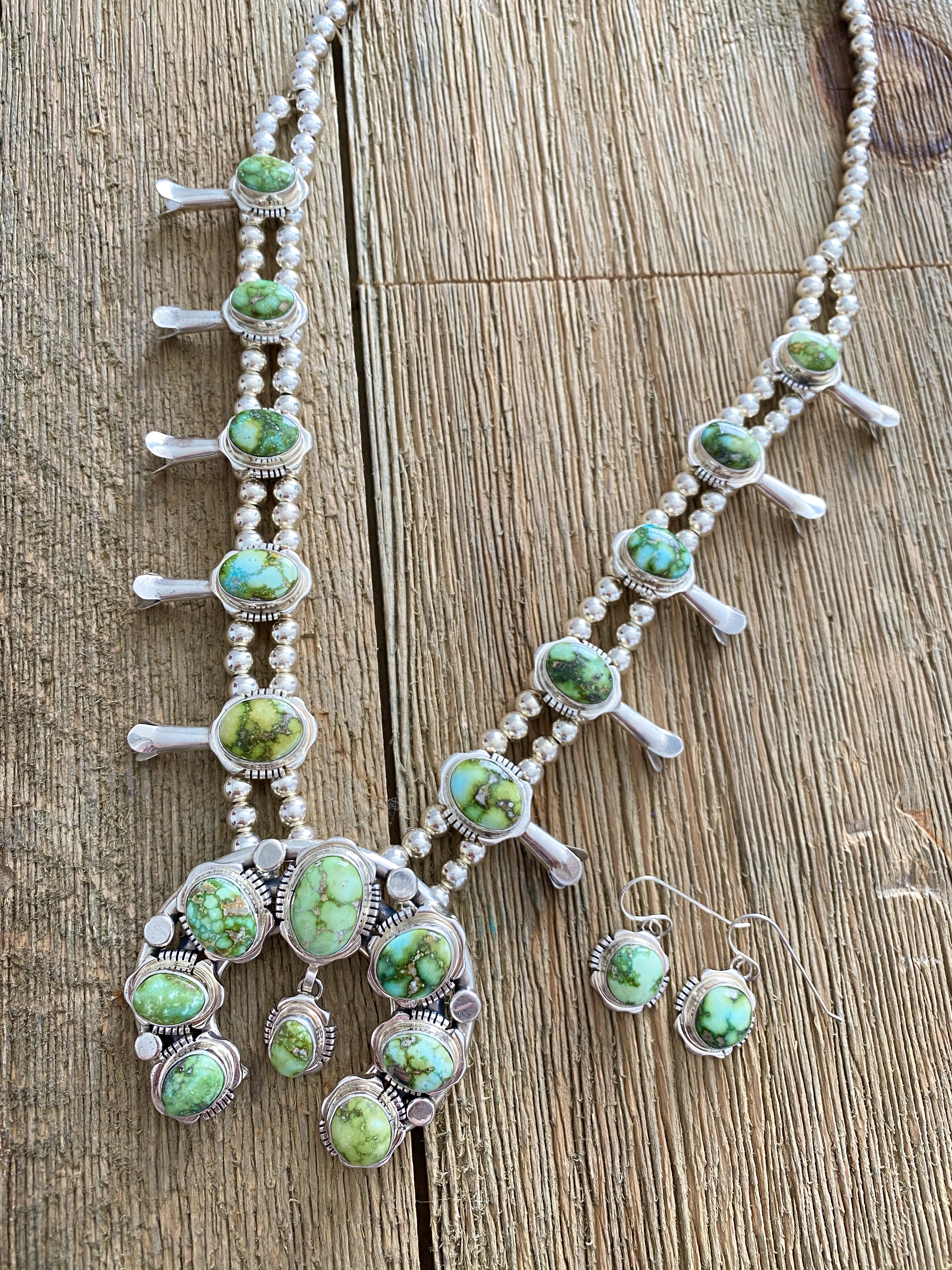 Squash Blossom necklace & earrings