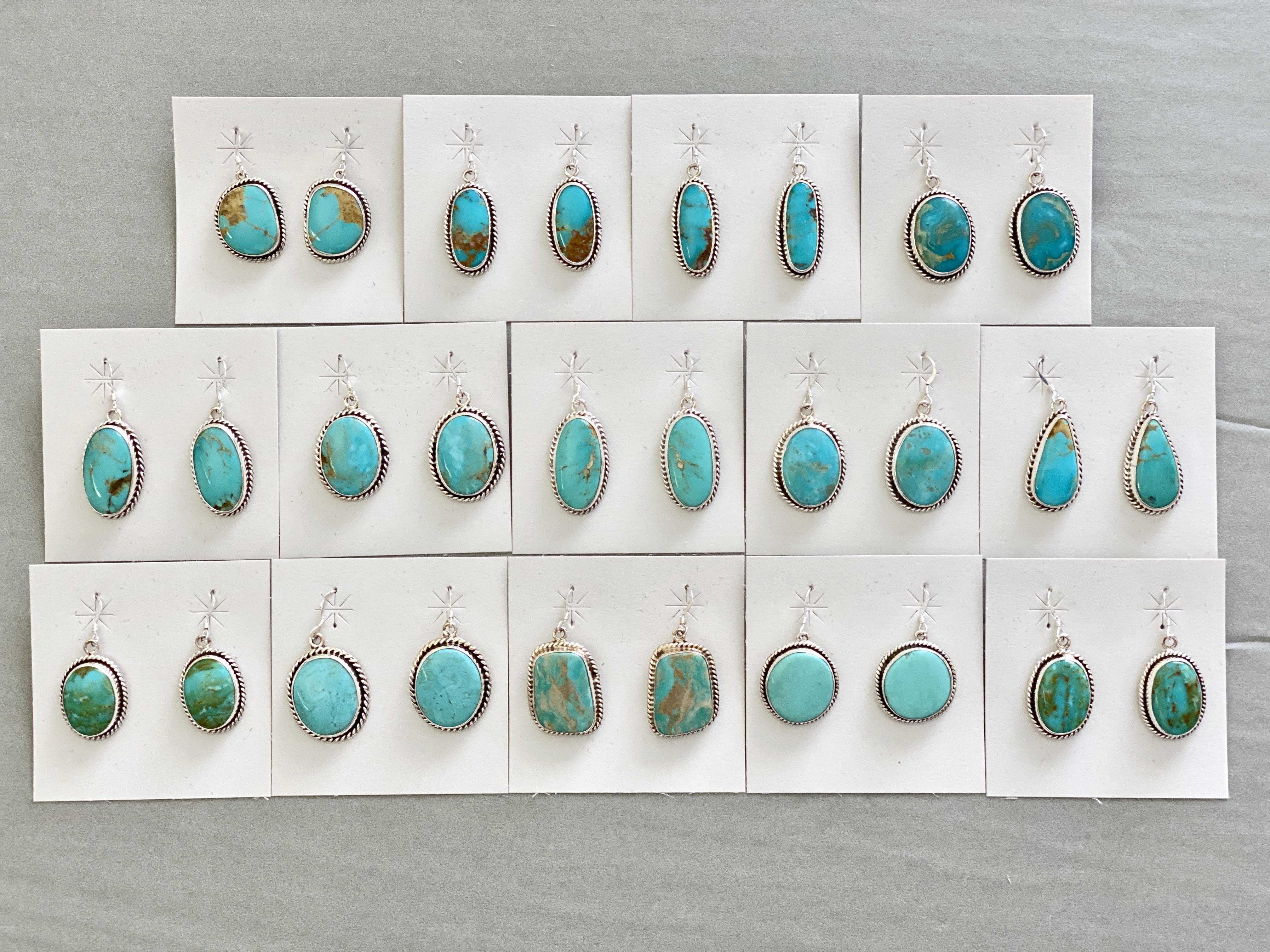 Kingman turquoise wire earrings