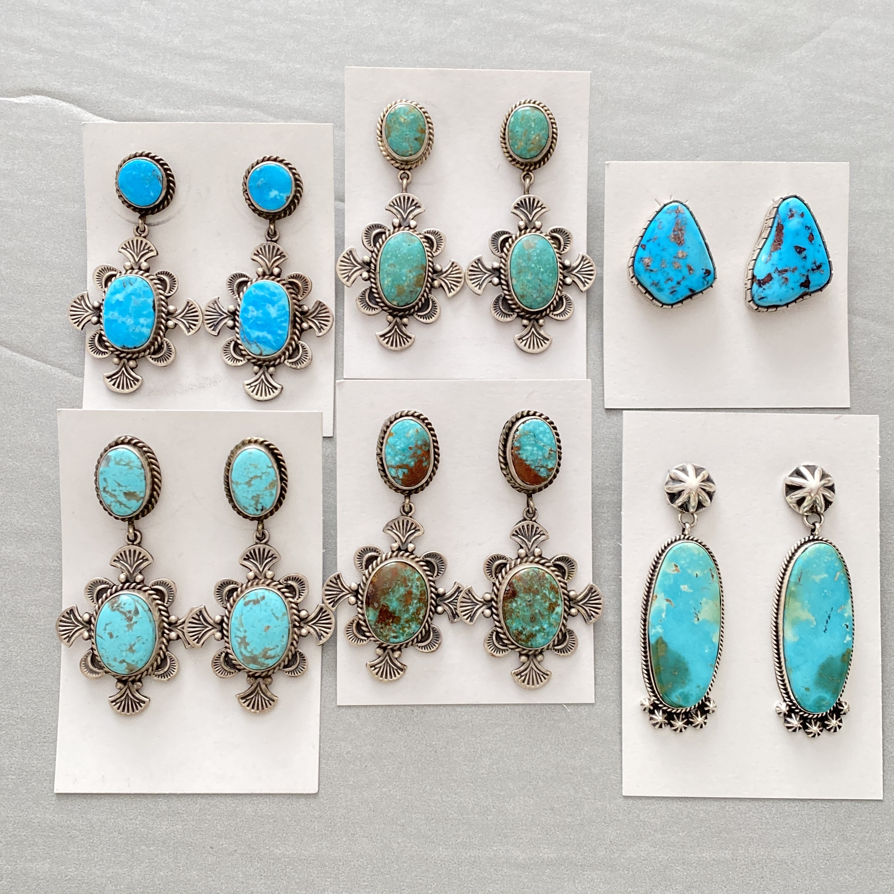 Turquoise statement earrings