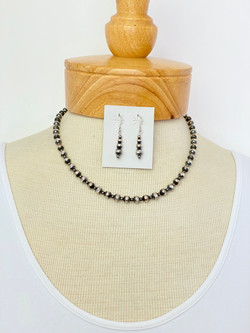 Diamond cut silver bead