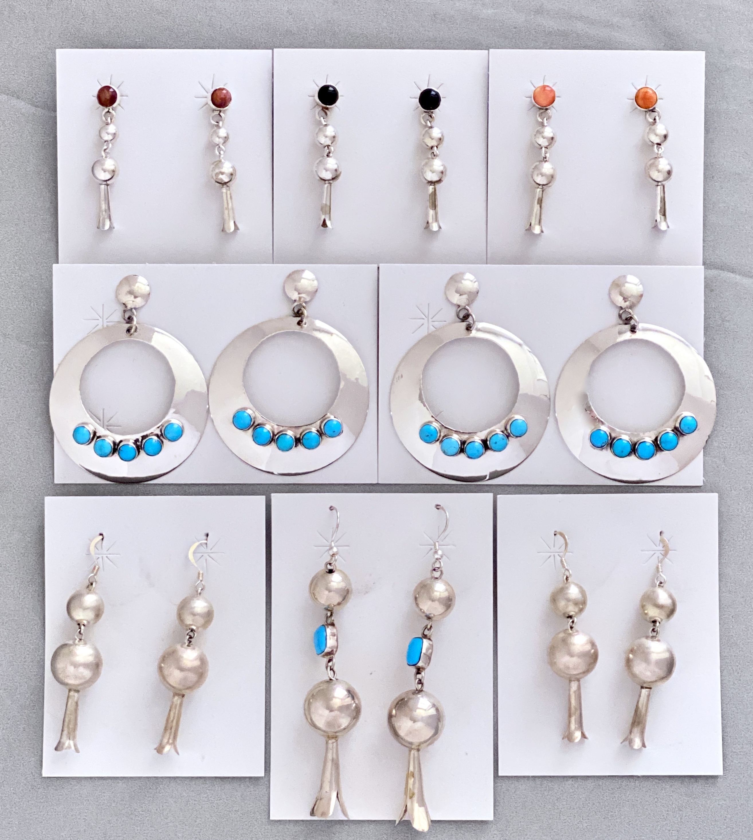 Sterling earring w/ stones