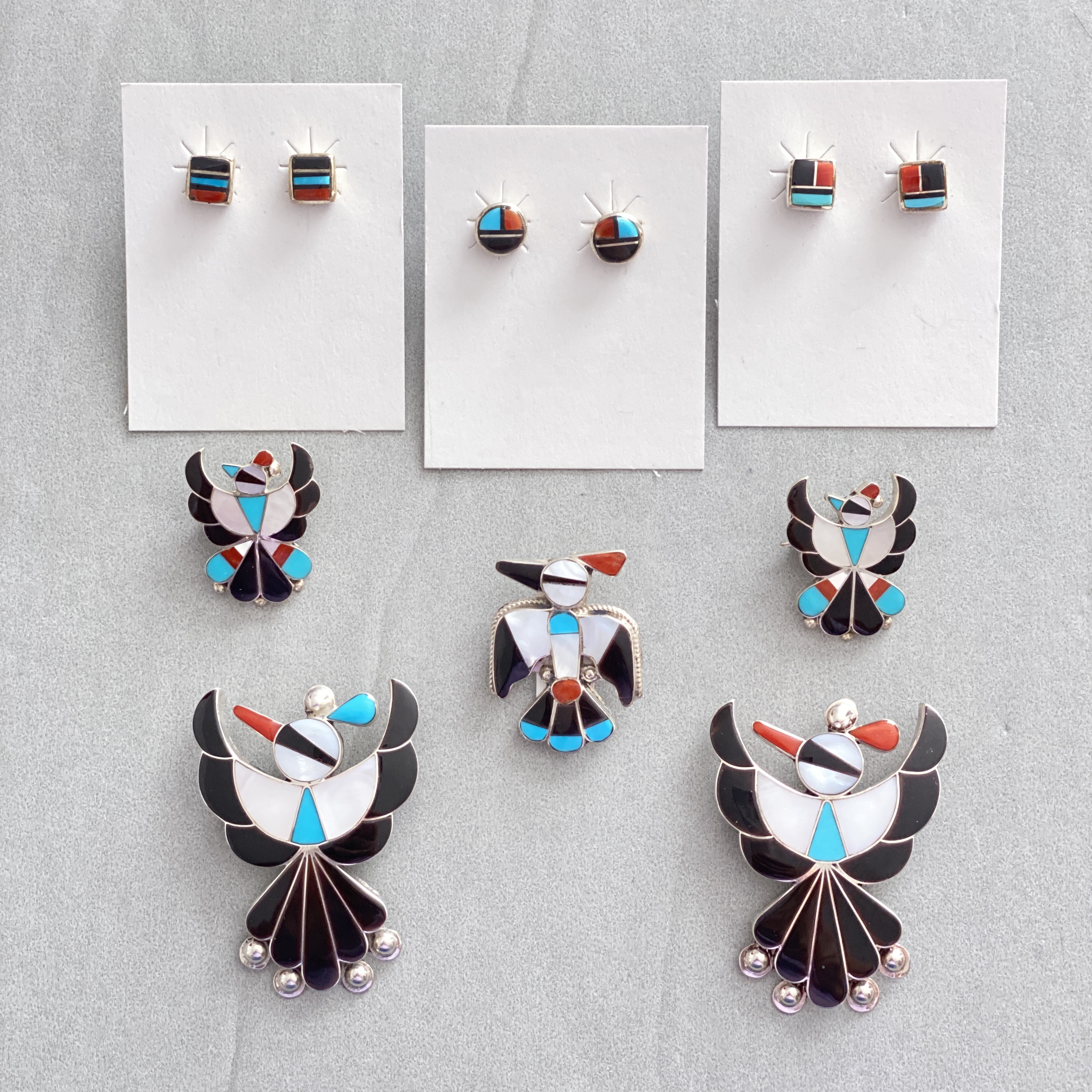 Multicolor Thunderbirds and earrings