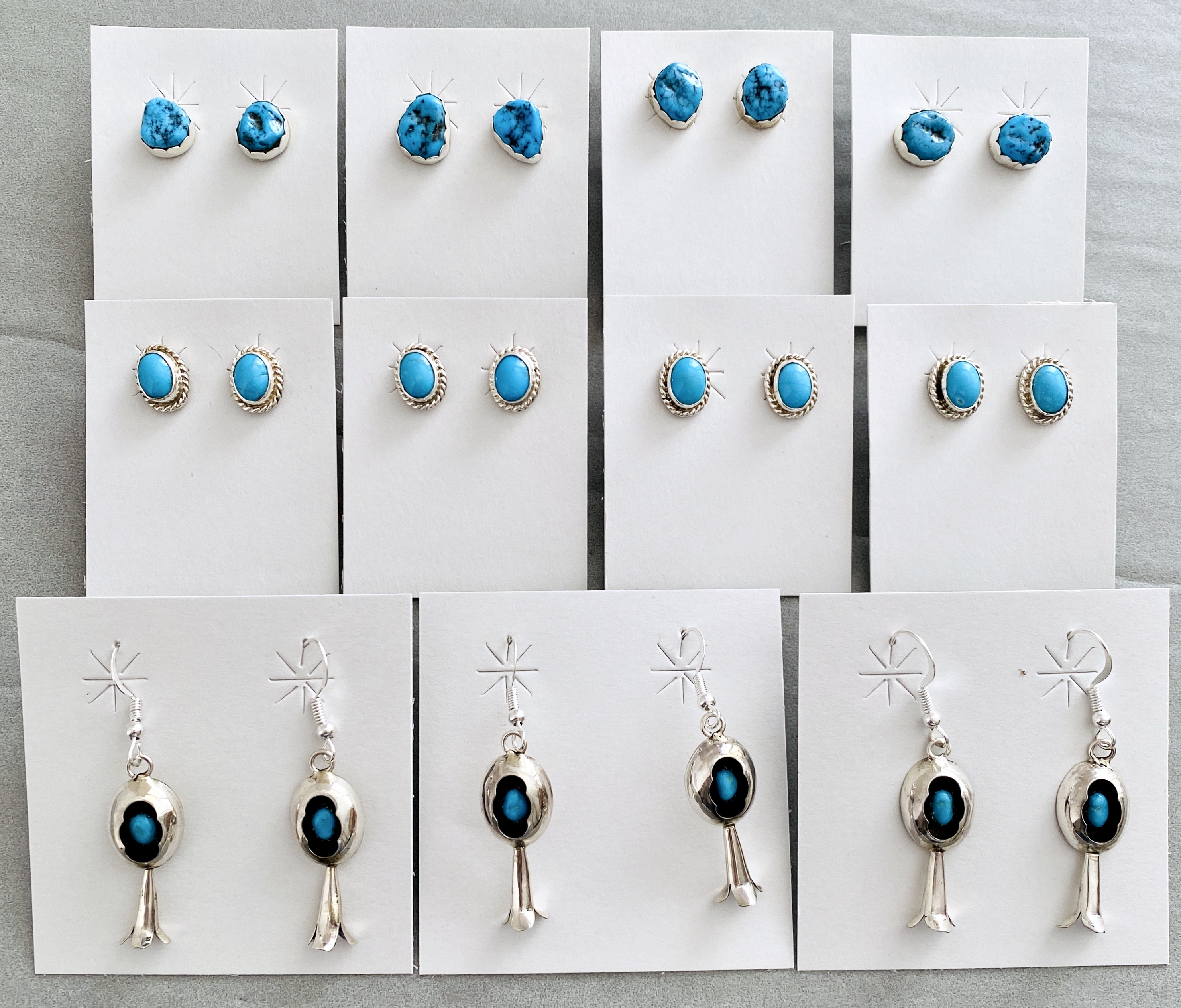 Turquoise studs & wires
