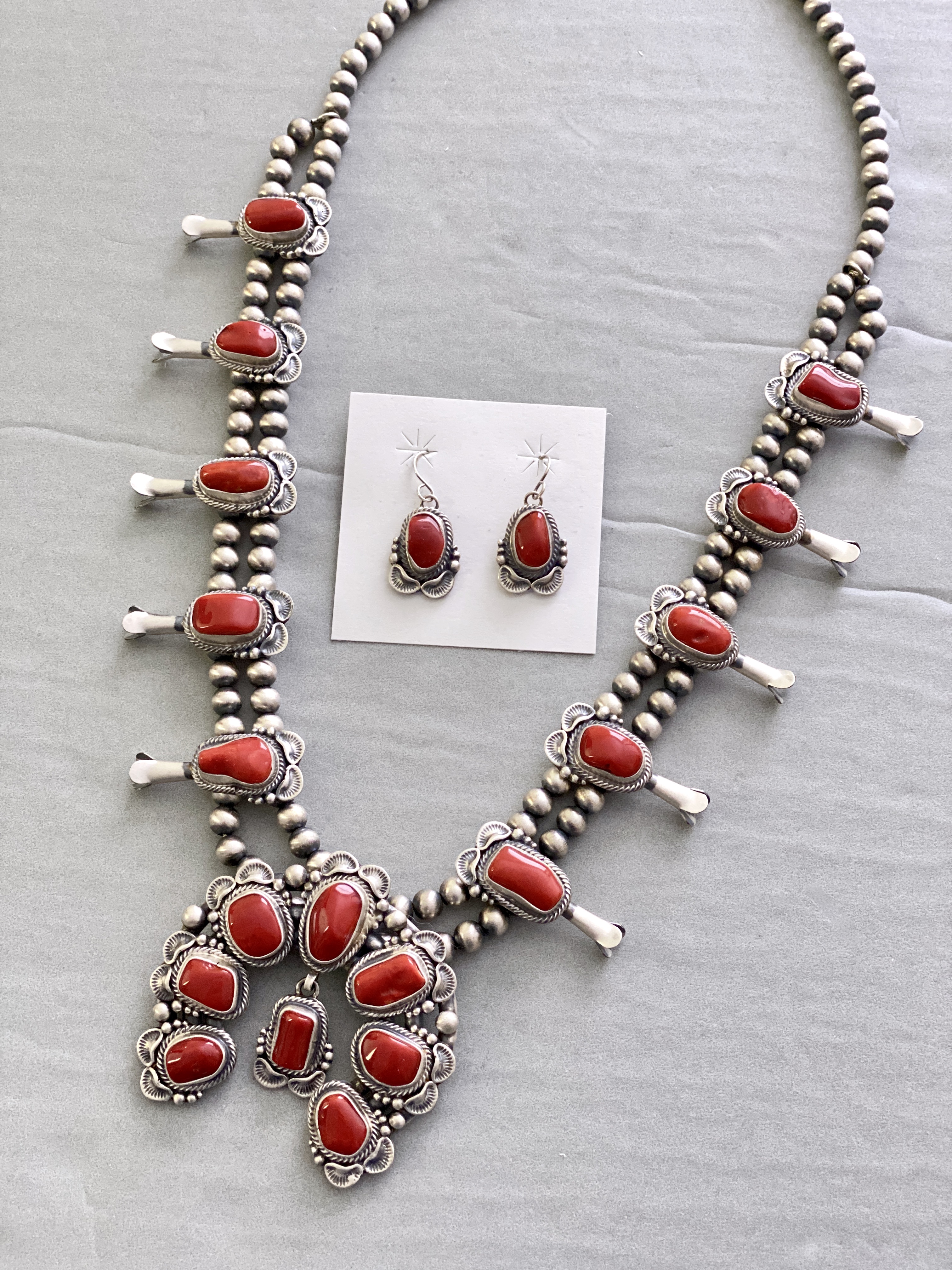 Squash Blossom necklace & earrings