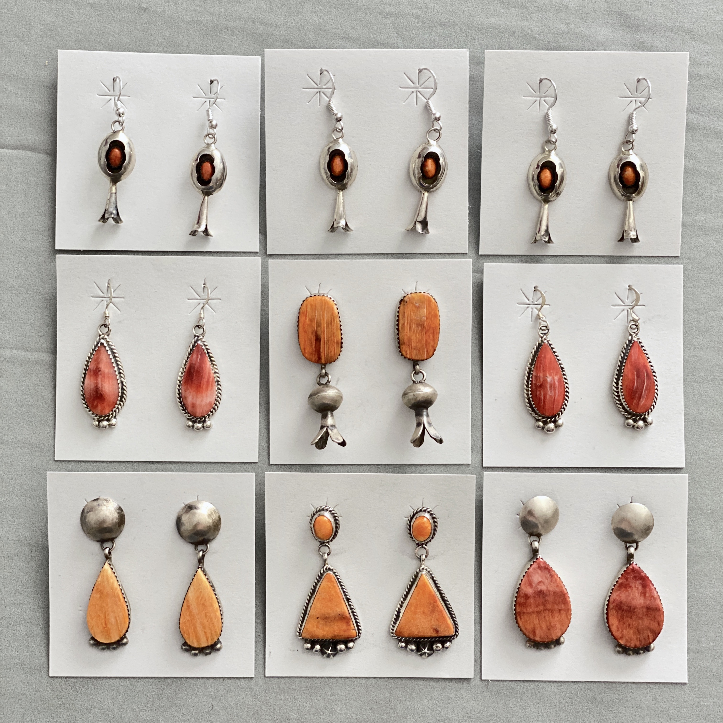 Spiny oyster shell earrings
