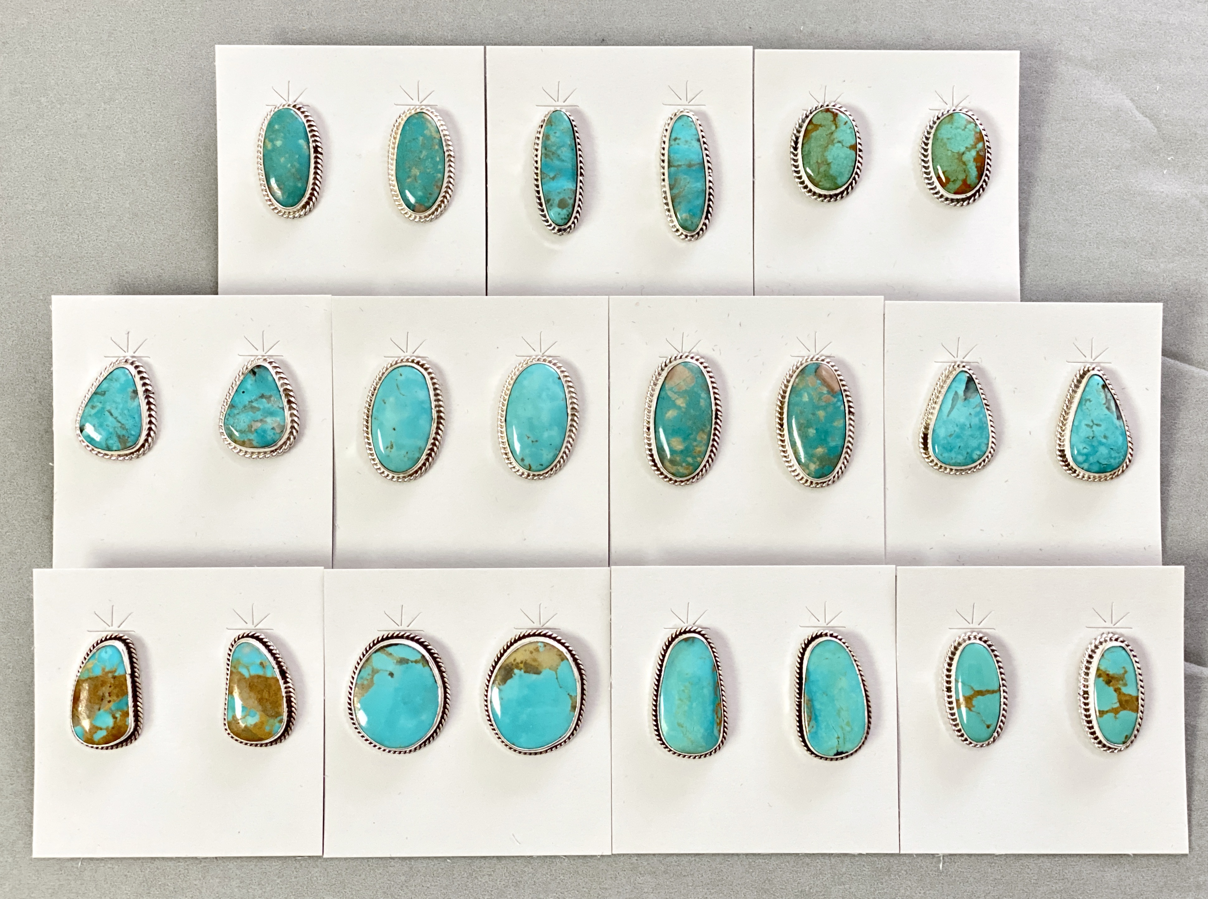 Kingman turquoise post earrings