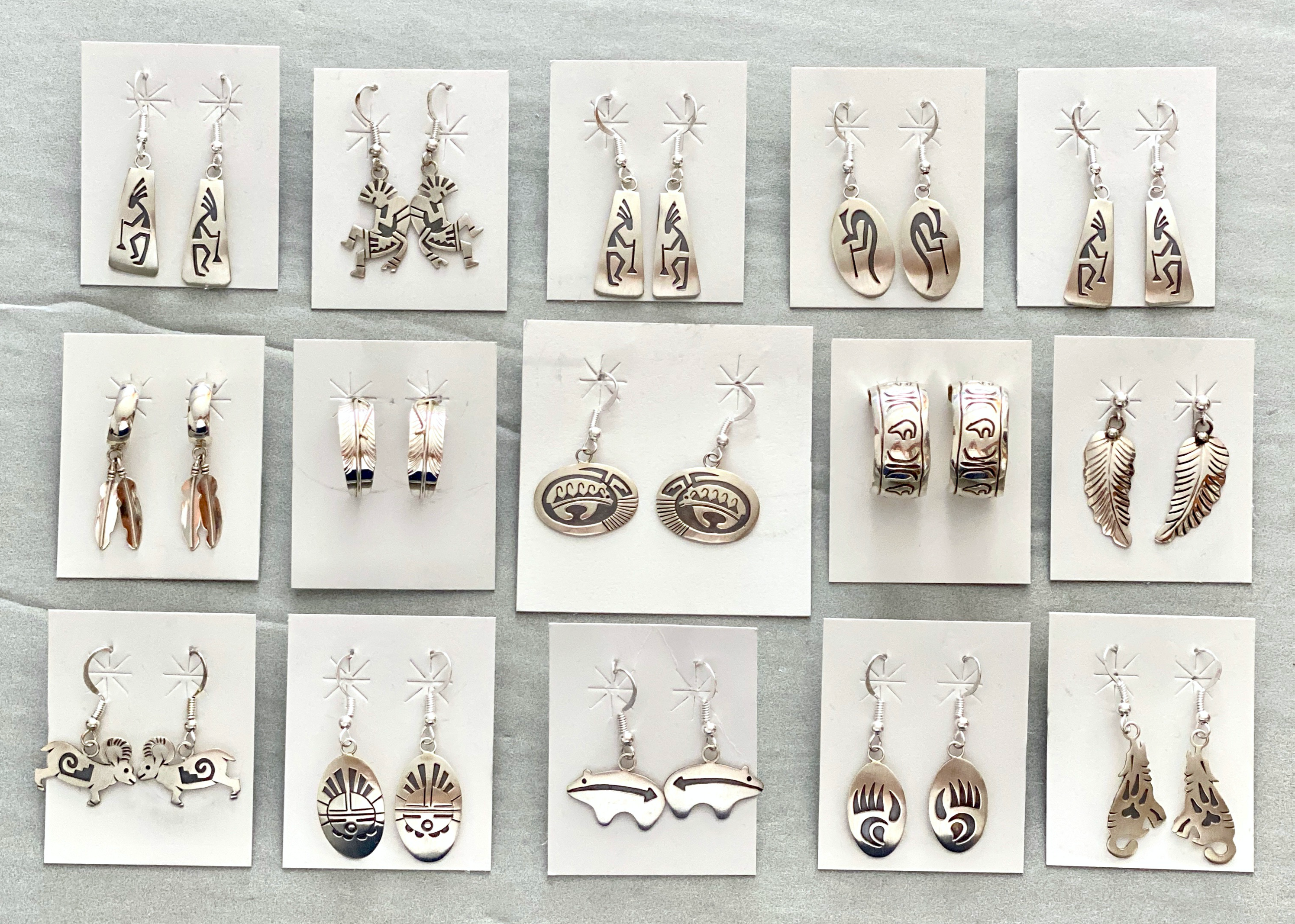 All sterling earrings