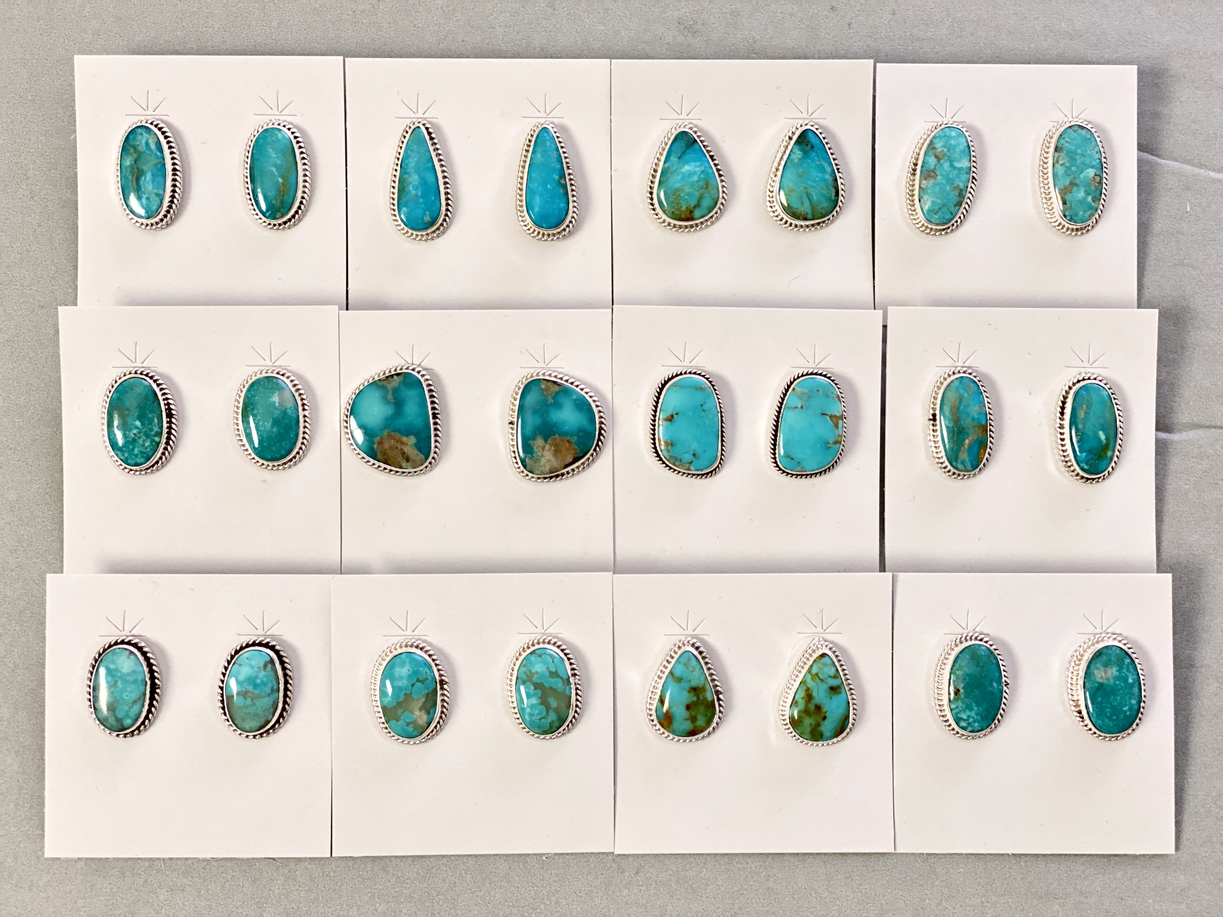 Kingman turquoise post earrings