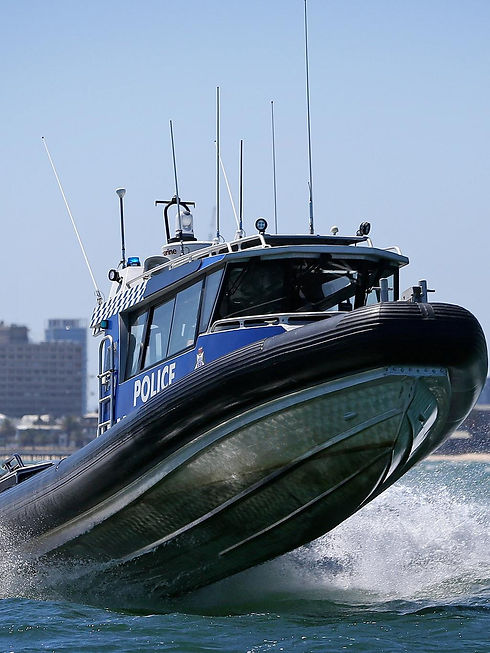 Victoria Water Police Checking Boat Lice