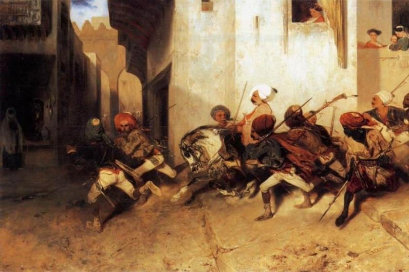 Osmanlı'da askeri bir ayaklanmayı betimleyen bir resim