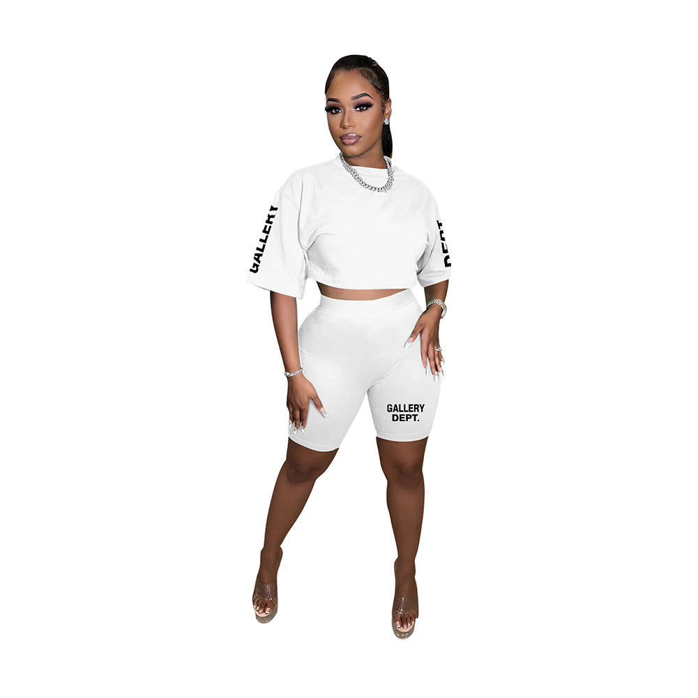 PRINTED CROP TOP AND SHORTS 2 PCS SET 