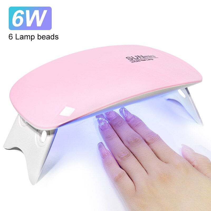 Mini Luminária UV 6W – Portátil e Rápida, Seca seu Esmalte em Minutos, com