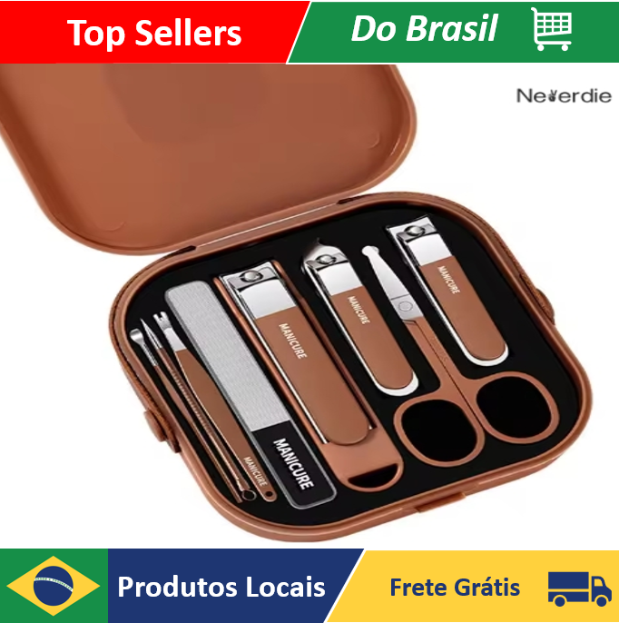 Kit AuraVibes com 8 Cortadores de Unha