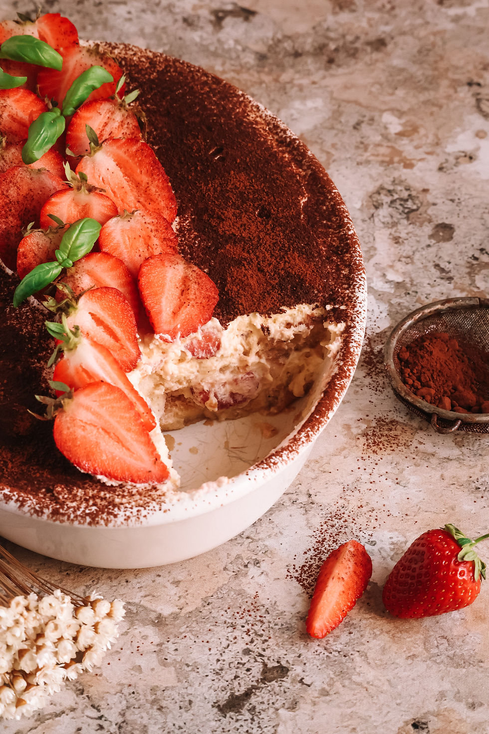 Tiramisu aux fraises - Un Piaf sur la Branche