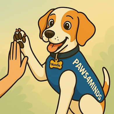 Noodle giving high 5 cartoon picture