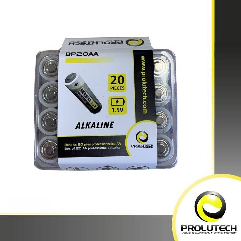 PILES PROFESSIONNELLES AA 1.5V LR-6 - BOITE DE 20
